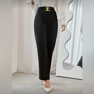 Black High-waisted Women's Dress Pants
